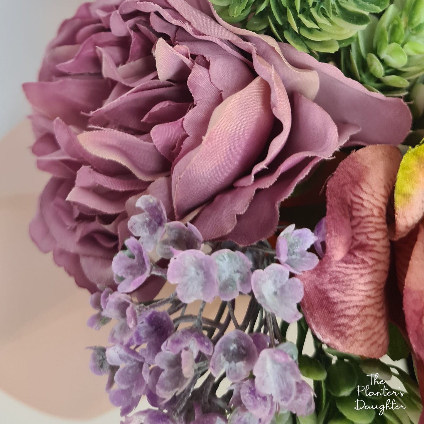 Lydia Peonies Bouquet Set with Vase